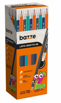 LAPIS GRAF BAZZE HB BORR SEXT CX 72UN - Distribuidora 12 de Outubro