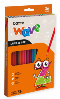 LAPIS COR BAZZE WAVE SEXT 36COR CJTO - Distribuidora 12 de Outubro