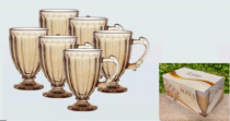 CANECA CRISTAL AMBAR 190ML 6PCS - Distribuidora 12 de Outubro