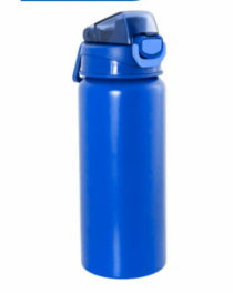 GARRAFA 600ML AZUL ALUMINIO - Distribuidora 12 de Outubro