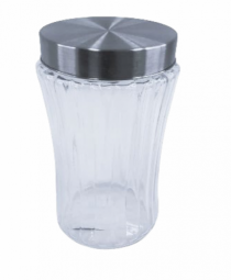 PORTA COND DE VIDRO DECOR C/ TAMPA ALUM 1,74L - Distribuidora 12 de Outubro