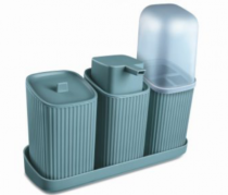 KIT TRIO BANHEIRO AZUL - Distribuidora 12 de Outubro