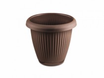 VASO REDONDO 1,4L C PRATO MARROM - Distribuidora 12 de Outubro