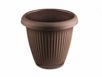 VASO REDONDO 3,2L C PRATO MARROM - Distribuidora 12 de Outubro