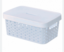 CESTO 4,5L C TAMPA BRANCO - Distribuidora 12 de Outubro