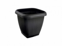 VASO QUADRADO 1,7L C PRATO PRETO - Distribuidora 12 de Outubro