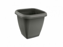 VASO QUADRADO 0,5L C PRATO CZ CONCRETO - Distribuidora 12 de Outubro