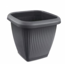 VASO QUADRADO 1L C PRATO CZ CONCRETO - Distribuidora 12 de Outubro