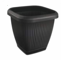 VASO QUADRADO 1L C PRATO PRETO - Distribuidora 12 de Outubro