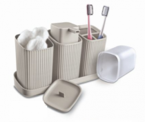 KIT TRIO BANHEIRO CINZA CLARO - Distribuidora 12 de Outubro