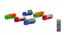 CARRINHO DE PLAST. C/ 6 PCS MINI CAMINHOES - Distribuidora 12 de Outubro