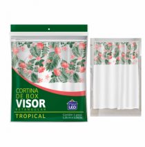 CORTINA DE BOX VINIL VISOR RETANGULAR ESTAMPA - Distribuidora 12 de Outubro