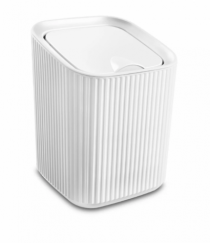 LIXEIRA QUADRADA 1,25L BRANCO - Distribuidora 12 de Outubro