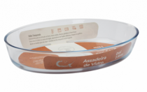 ASSADEIRA DE VIDRO OVAL 3L - Distribuidora 12 de Outubro