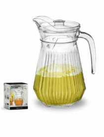 JARRA DE VIDRO RUBY COM TAMPA 1,3 L - Distribuidora 12 de Outubro
