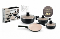 JOGO DE PANELA 4 PCS REVESTIMENTO EM CERAMICA - Distribuidora 12 de Outubro