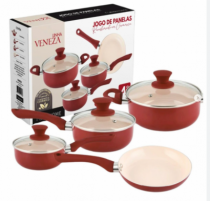 JOGO DE PANELA 4 PCS REVESTIMENTO EM CERAMICA - Distribuidora 12 de Outubro