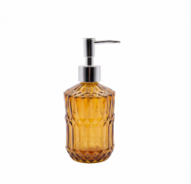 DISPENSER LIQUIDO VIDRO MARROM 400ML - Distribuidora 12 de Outubro