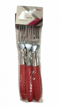 JG DE GARFOS AUSTRALIA VERMELHO C/ 6 PCS - Distribuidora 12 de Outubro