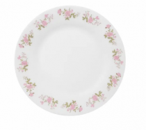 PRATO RASO DE VIDRO FLOWERS PINK 25,5CM - Distribuidora 12 de Outubro