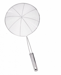 ESCUMADEIRA PARA FRITURA INOX 38X19CM - Distribuidora 12 de Outubro