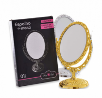 ESPELHO MESA 21X13CM DUPLA FACE - Distribuidora 12 de Outubro