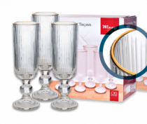 CJ TACA LIRIO CLEAR GOL 150ML 6 PCS - Distribuidora 12 de Outubro