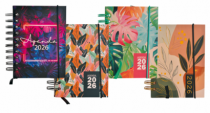 AGENDA 26 WIRE-O FOLHAGEM 15X21 CM 320PG - Distribuidora 12 de Outubro