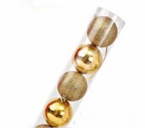 BOLA LISA MISTA TUBO DOURADO 5 PCS - Distribuidora 12 de Outubro
