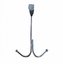 CABIDE GANCHO METALICO DUPLO PARA PORTA 18CM - Distribuidora 12 de Outubro