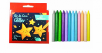 GIZ DE CERA GLITTER 12 CORES - Distribuidora 12 de Outubro