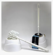 ESCOVA SANITARIA DE PLASTICO BRANCA 10X35CM - Distribuidora 12 de Outubro