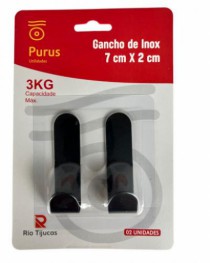 GANCHO DE INOX COM DUPLA FACE COM 2 UNIDADES - Distribuidora 12 de Outubro