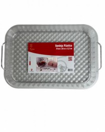 BANDEJA DE PLASTICO 31X20X2,2 CM - Distribuidora 12 de Outubro