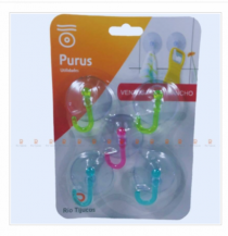 VENTOSA DE SILICONE COM GANCHO C/5 - Distribuidora 12 de Outubro