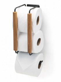 SUPORTE PARA 3 ROLOS PAPEL HIGIENICO BLACK EC - Distribuidora 12 de Outubro