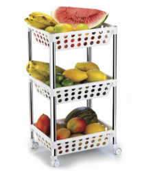 FRUTEIRA TRIPLA  DESMONT C/RODIZ - Distribuidora 12 de Outubro