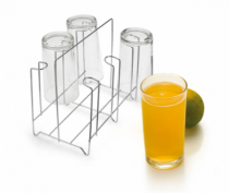 PORTA COPOS DE MESA P/ 6 UNIDADES CROMADO - Distribuidora 12 de Outubro