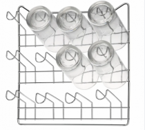 PORTA COPOS CROMADO DE PAREDE 12 UNIDADES - Distribuidora 12 de Outubro