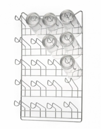 PORTA COPOS PAREDE P/ 20 UNIDADES CROMADO - Distribuidora 12 de Outubro