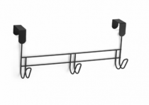 SUPORTE P/ PORTA C/3 GANCHOS BLACK - Distribuidora 12 de Outubro