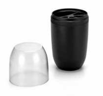 PORTA ESCOV/PAST 500ML BLACK COM TAMPA - Distribuidora 12 de Outubro