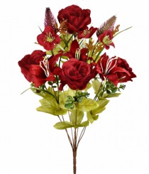 BQ MISTO ROSA E LIRIO X10 VERMELHO OUTONO - Distribuidora 12 de Outubro