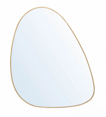 ESPELHO ORGANICO C BORDA DE METAL DOURADO - Distribuidora 12 de Outubro