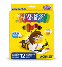 BIG LAPIS DE COR TRIANGULAR 12 PCT C/ 6 - Distribuidora 12 de Outubro
