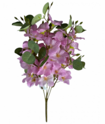 MINI FLOR 35CM C/5 GALHOS ROSA - Distribuidora 12 de Outubro