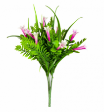 BQ VERDE C/ FLOR 34CM ROSA - Distribuidora 12 de Outubro