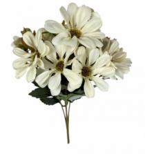 BQ DE MINI FLOR 30CM C/5 GALHOS CREME - Distribuidora 12 de Outubro