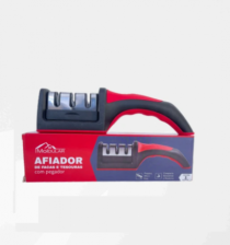 AFIADOR DE FACAS E TESOURAS COM PEGADOR - Distribuidora 12 de Outubro