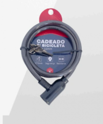 CADEADO PARA BICICLETA 1MTX10MM - Distribuidora 12 de Outubro